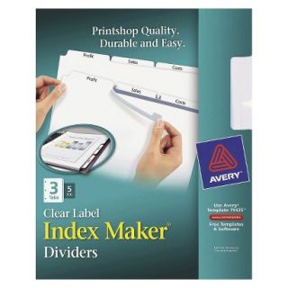 Avery Index Maker Label Dividers with 3 Tab, Letter   5 Sets Per Pack