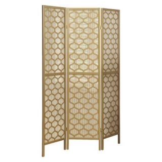 Room Partition Monarch Specialties 3 Panel Frame Screen   Gold