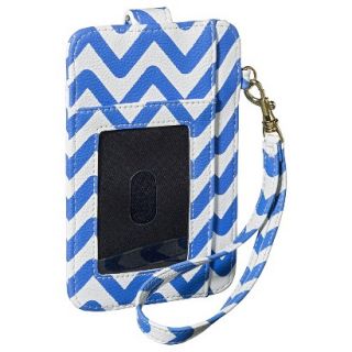 Merona Chevron Credit Card Wallet with Removable Wristlet Strap   Blue/White