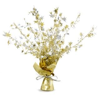 Gold and Silver Stars Foil Spray Centerpiece