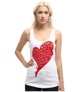 Vivienne Westwood Anglomania Saturday Vest Printed Gaia Heart Womens Sleeveless (White)