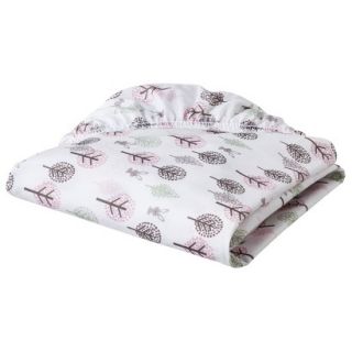Eddie Bauer Pink Bunny & Trees Fitted Crib Sheet