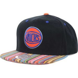 New York Knicks Mitchell and Ness NBA Native Stripe 2 Tone Snapback