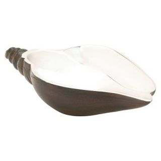 Conch Shell Decorative Dish   Brown and Silver