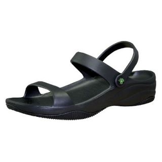 USADawgs Black / Black Premium Womens 3 Strap Sandal   10