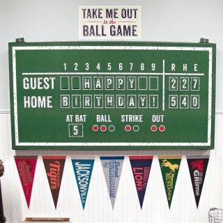 Baseball Time Hanging Scoreboard