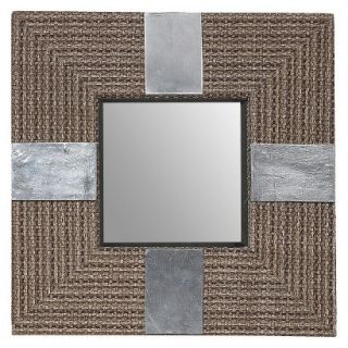 Mirrors for the Wall 18 Square Mirror   Brown