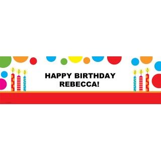 Colorful Candles Personalized Banner