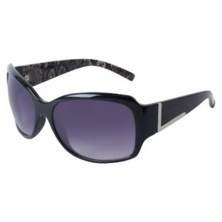 Merona Plastic Rectangle Sunglasses with Snake Print   Black