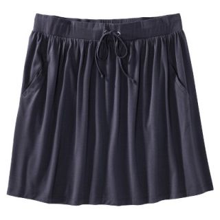 Merona Womens Plus Size Front Pocket Knit Skirt   Navy 4