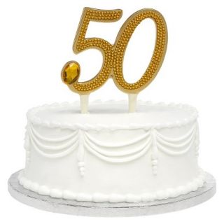 50th Anniversary Cake Topper   Gilded Gold