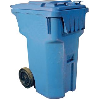 Vestil Poly Trash Tote   95 Gal., Blue, Model 95 GLT BLUE