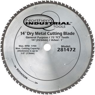  Dry Cut Blade   14 Inch, 72T