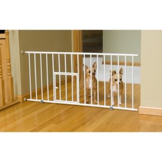 Carlson Pet Products Mini Gate with Pet Door   White