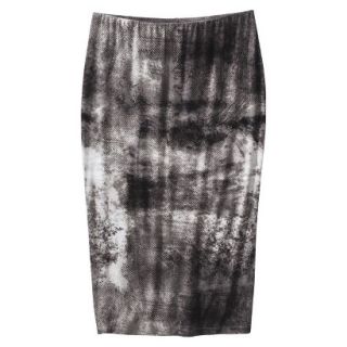 Mossimo Womens Knit Midi Skirt   Gray Print XS
