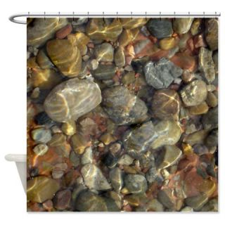  Pebbles Under Water Shower Curtain