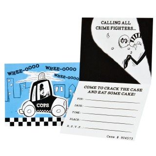Cops and Robbers Party Invitations
