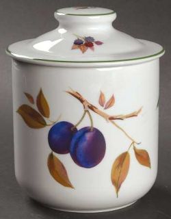 Royal Worcester Evesham Vale  Coffee Canister, Fine China Dinnerware   Fruit, Gr