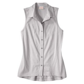 Mossimo Supply Co. Juniors Sleeveless Button Down Top   Millstone Gray M(7 9)