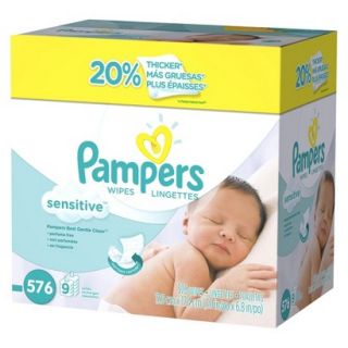 Pampers Sensitive Baby Wipes   576 Count
