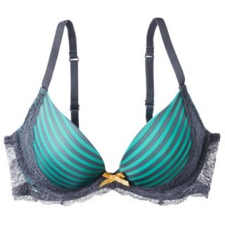 Xhilaration Juniors Padded With Lace Demi   Green 32B