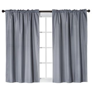 Room Essentials Solid 2pk Window Panel   Gray (42x84)