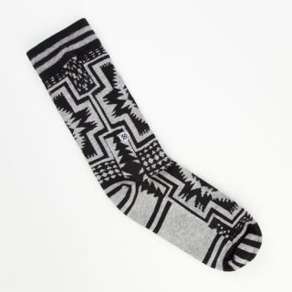 Santiago Womens Crew Socks Grey/Black One Size For Women 236789976