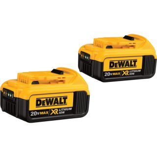 DEWALT 20V MAX Premium XR Lithium Ion Battery   2 Pack, 20 Volt, 4.0Ah, Model
