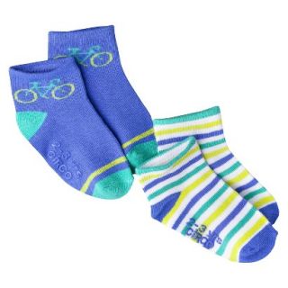 Circo Infant Toddler Boys 2 Pack Low Cut Socks   Blue Bike 0 6 M