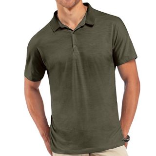 Icebreaker Tech Polo Shirt   UPF 30+  Merino Wool  Short Sleeve (For Men)   CARGO (L )