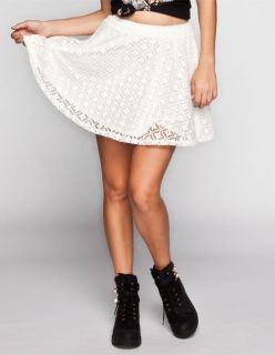 Crochet Skater Skirt Ivory In Sizes Medium, X Small, Small, Large Fo