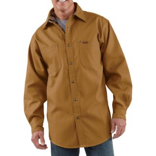Carhartt Canvas Shirt Jacket   Carhartt Brown, Medium, Model S296