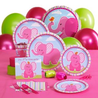 Pink Elephants 1st Birthday Standard Pack for 8