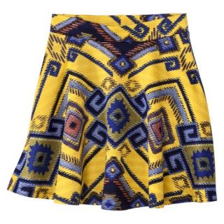 Xhilaration Juniors Pattern Skirt   Navy/Yellow XL(15 17)