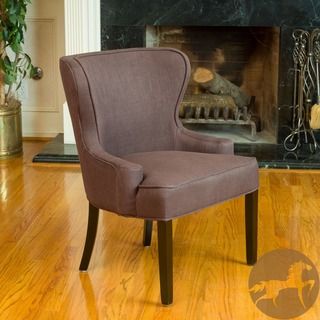 Christopher Knight Home Denver Chocolate Brown Fabric Accent Chair
