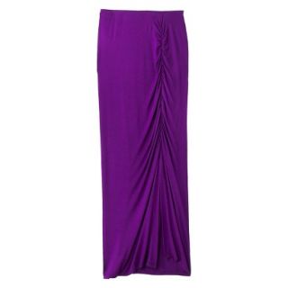 Mossimo Womens Drapey Knit Maxi Skirt   Fresh Iris M