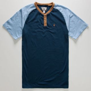 Hensolo Boys Henley Blue In Sizes X Large, Large, Medium, Small For Wome