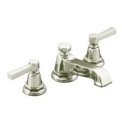 Kohler K 13132 4a sn Vibrant Polished Nickel Pinstripe Pure Widespread Lavatory Faucet With Lever Handles