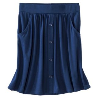 Merona Petites Button Front Skirt   Blue XXLP