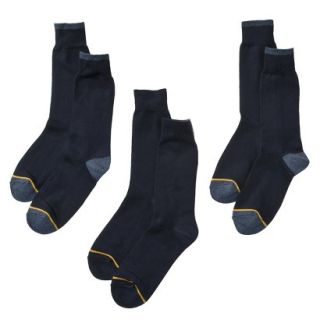 Auro a GoldToe Brand Mens 3 Pack Dress Socks   Navy
