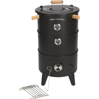 Cajun Injector Charcoal Chicken Cooker/Smoker/Grill   Multi Level, 25 Inch L x
