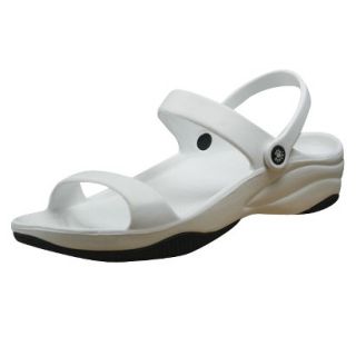 USADawgs White / Black Premium Womens 3 Strap Sandal   9