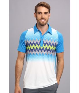 PUMA Golf Duo Swing Graphic Stripe Polo Mens Short Sleeve Knit (Blue)