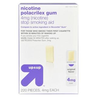 up&up Nicotine Polacrilex 4 mg Original Gum  220 Count