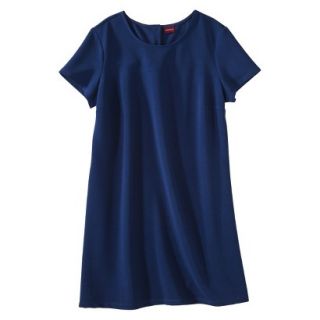 Merona Womens Plus Size Short Cap Sleeve Shift Dress   Blue 1