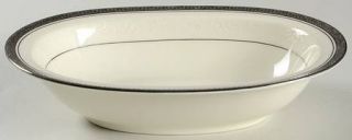 Noritake Ardmore Platinum 10 Oval Vegetable Bowl, Fine China Dinnerware   White