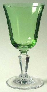 Rogaska Alfresco Green Wine Glass   Green Bowl,Clear/Multisided Stem