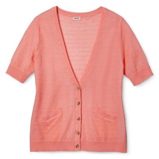 Mossimo Supply Co. Juniors Plus Size Short Sleeve Cardigan   Peach X