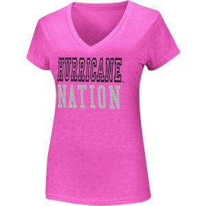 Miami Hurricanes Colosseum NCAA Womens Charm Vneck T Shirt
