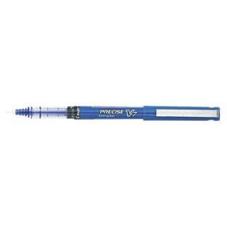 Pilot Precise V7 Roller Ball Stick Pen, Needle Point, 0.7mm Fine   Blue Ink (12